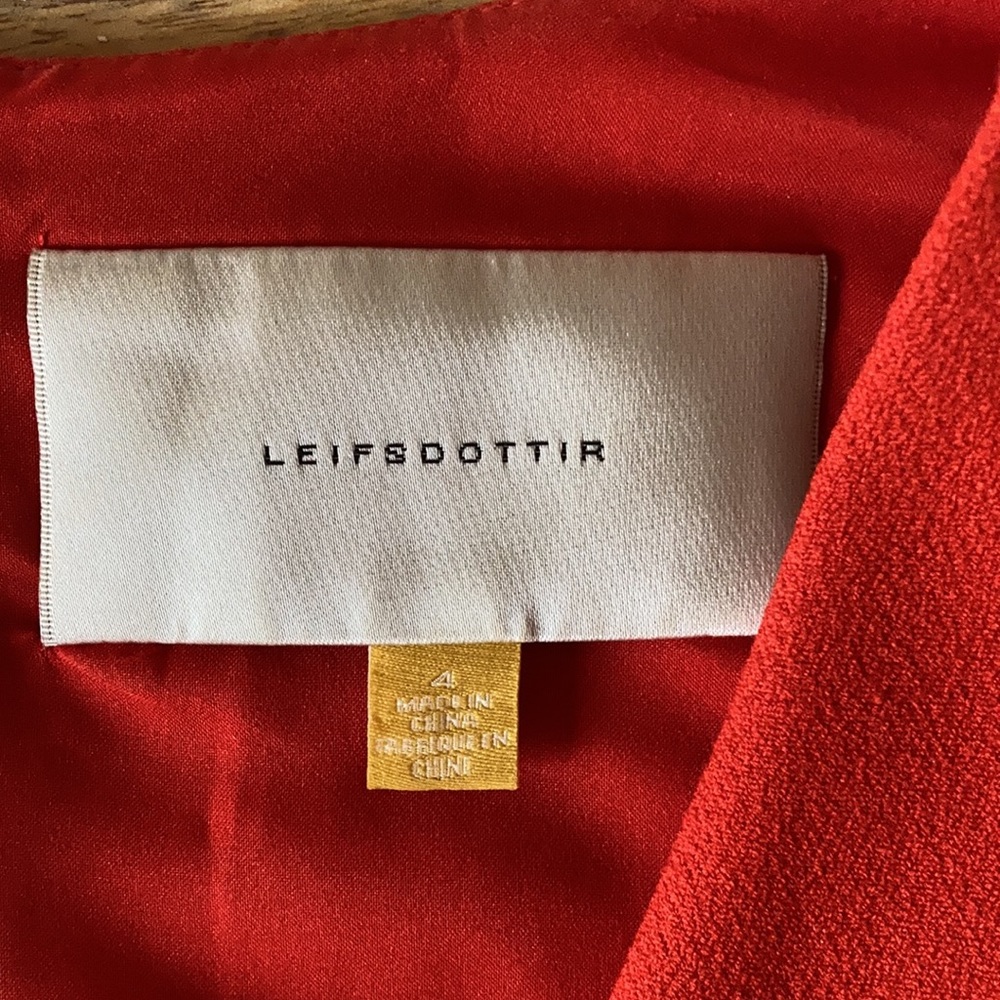 Leifsdottir orange/coral twist front dress - Picture 3 of 6